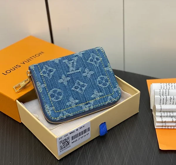 Louis new arrival Zippy Monogram denim wallet size: 11*8.5*2cm