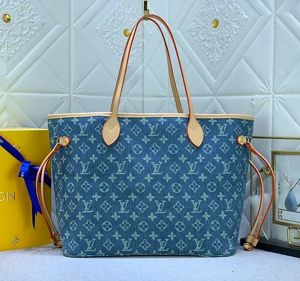 Louis neverfull denim new arrival size : 32*29*17 cm
