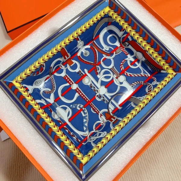 HERMES Монетница Delux в синем цвете