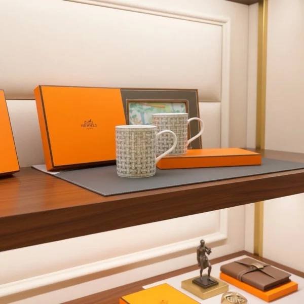 HERMES Набор кружек Mosaique au 24 серебряные