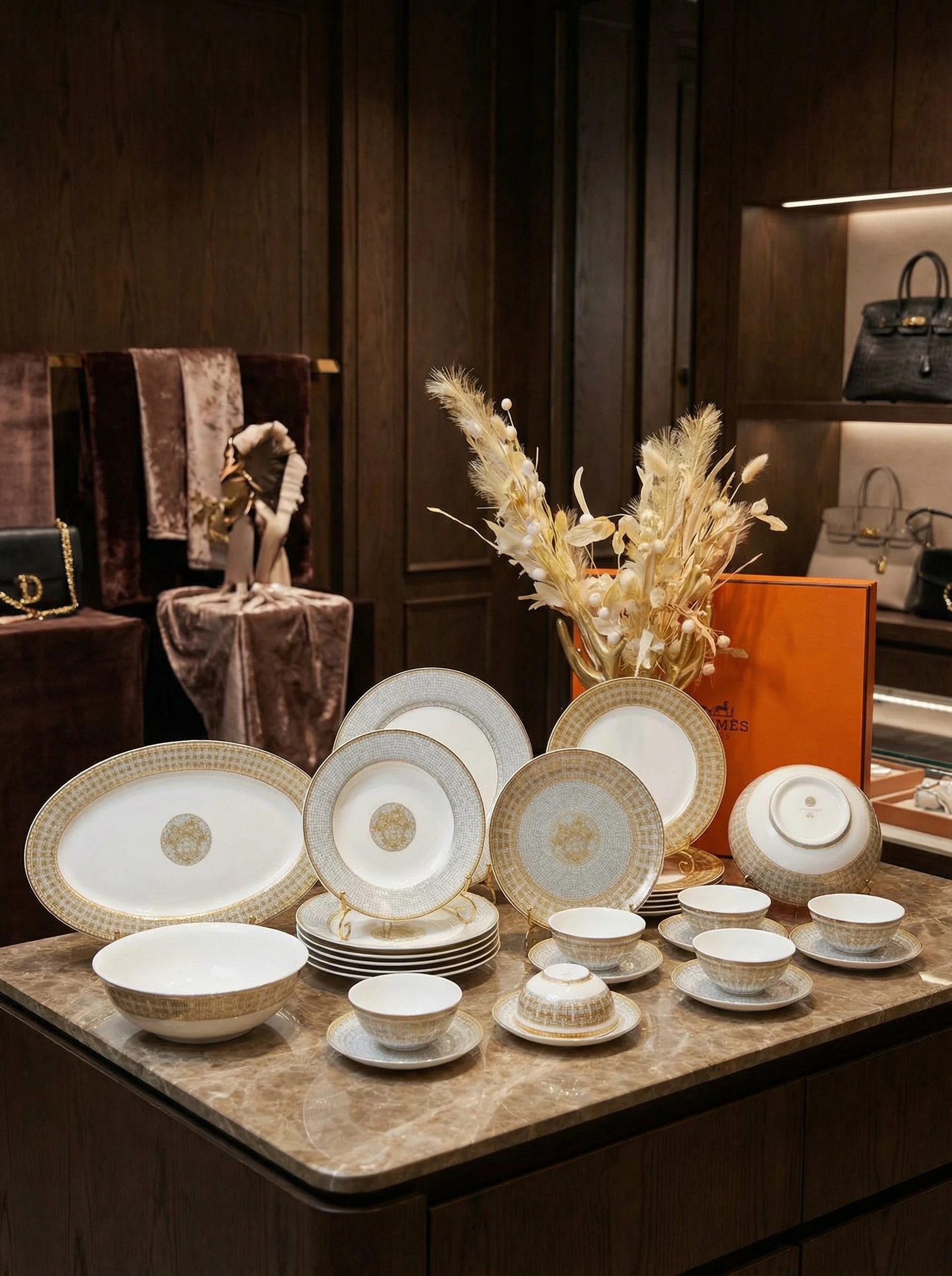 HERMES Столовый сервиз Mosaique 24 на 6 персон 28 предметов