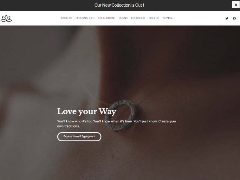 Mega Menu for the Fashion and Jewelry Website